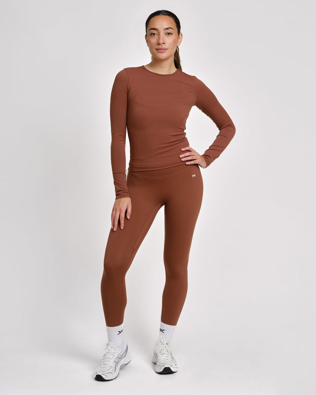 Caged Aspire Mangas Compridas – Mocha
