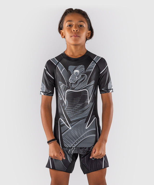 Venum Rashguard Crimson Viper 2.0 Short Sleeve Kids – Black/Grey