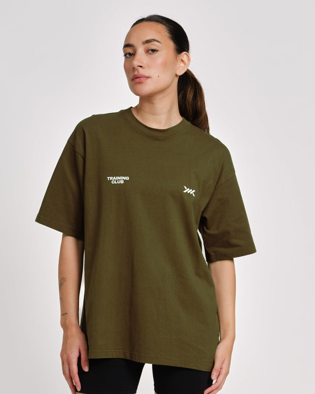 Caged T-Shirt Training Club - Kaki Green Women