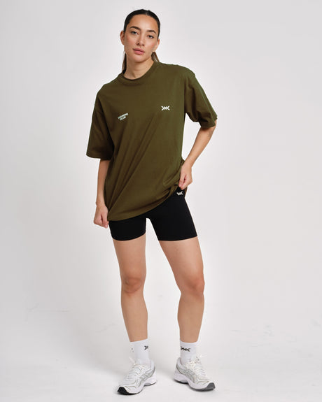 Tricou Caged T-Shirt Training Club – Verde Khaki femei
