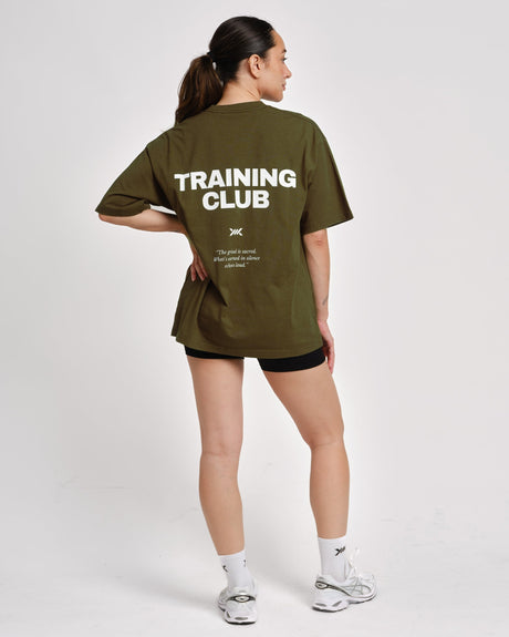 Tricou Caged T-Shirt Training Club – Verde Khaki femei