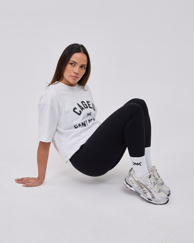 Caged Club T-shirt – Bílé