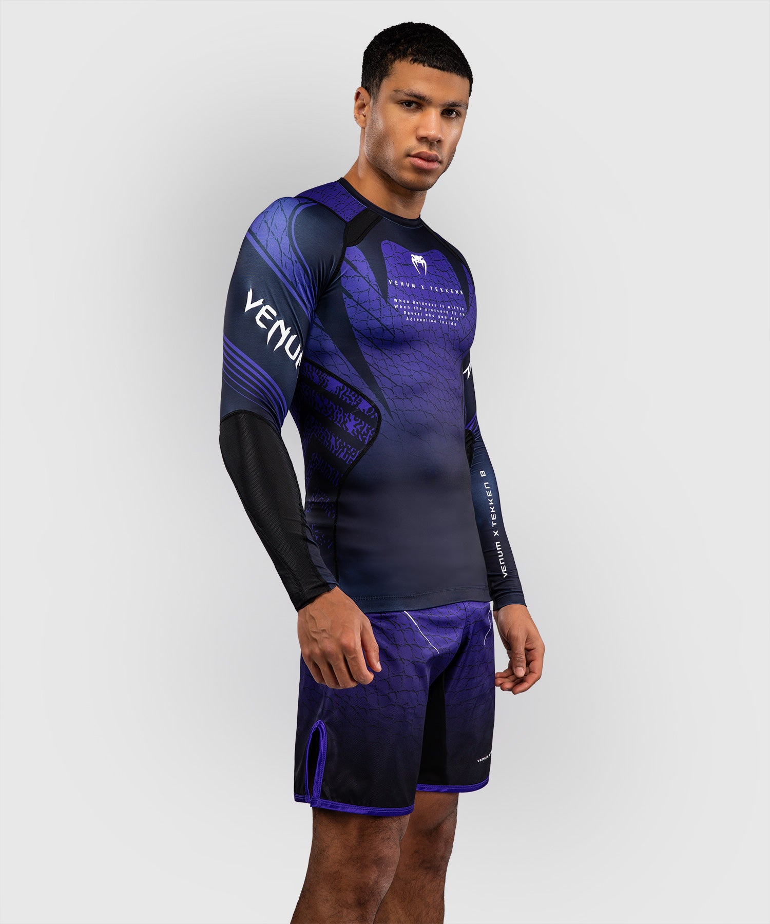 Rashguard Venum x TEKKEN 8 Kazuya – Mâneci lungi – Negru/Violet