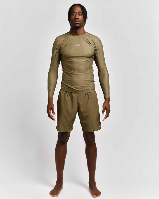 Rashguard Caged Tactical Manches Longues – Vert Militaire