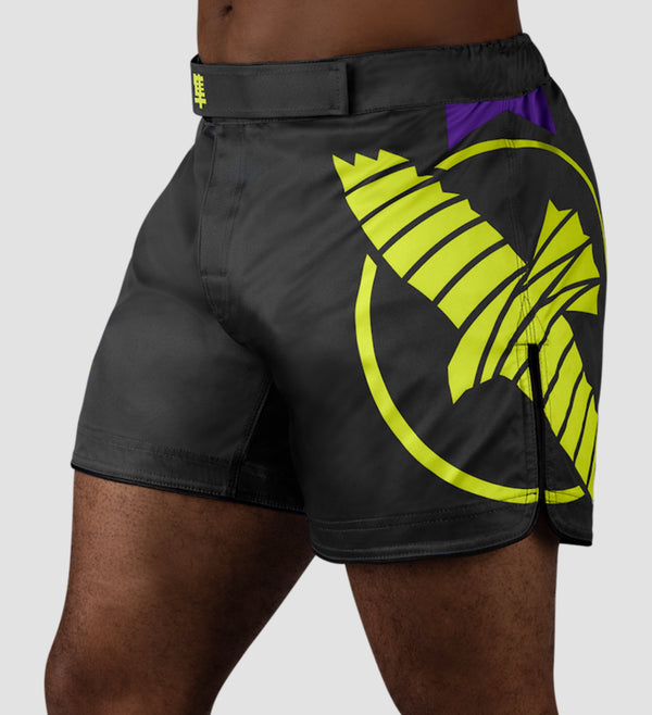 Hayabusa MMA Shorts Icon – Černé/Neonové
