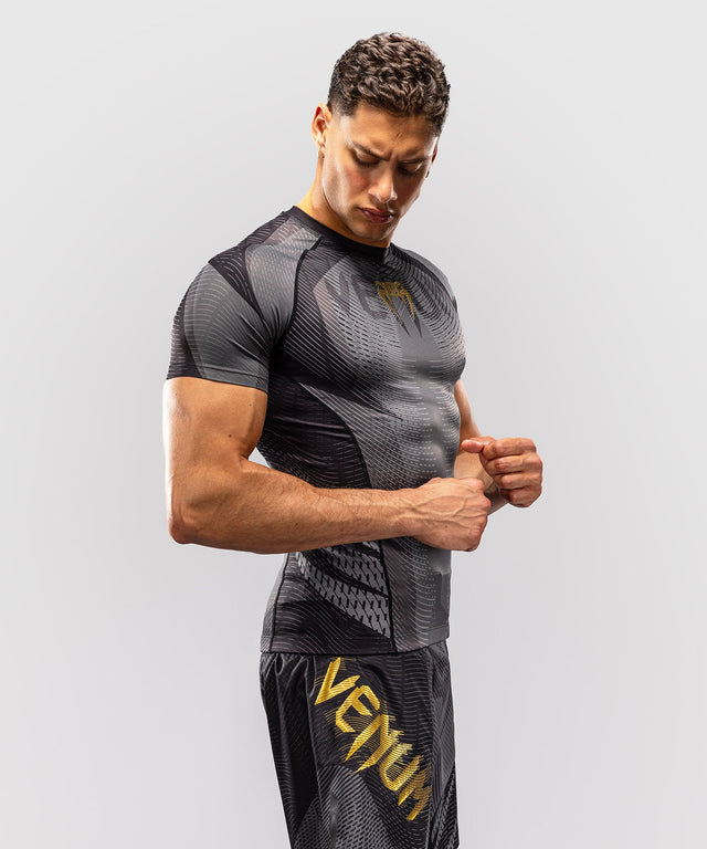 Venum Rashguard Galactic 3.0 Korta ärmar – Svart/Guld