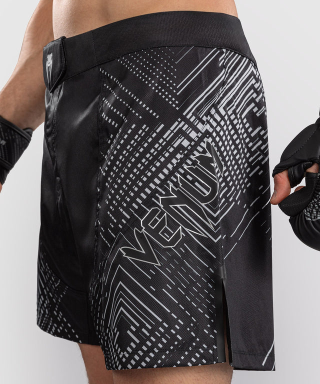 Venum MMA-Shorts Midnight Fury – Schwarz/Grau/Silber