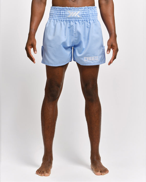 Caged Muay Thai Shorts Classic - Light Blue