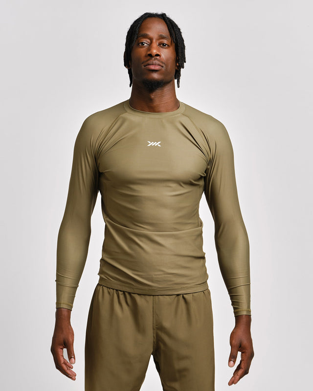 Rashguard Caged Tactical Manches Longues – Vert Militaire
