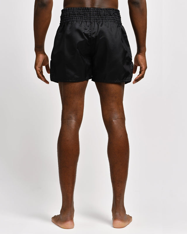 Muay Thai trenky Caged Classic – Černé/Bílé