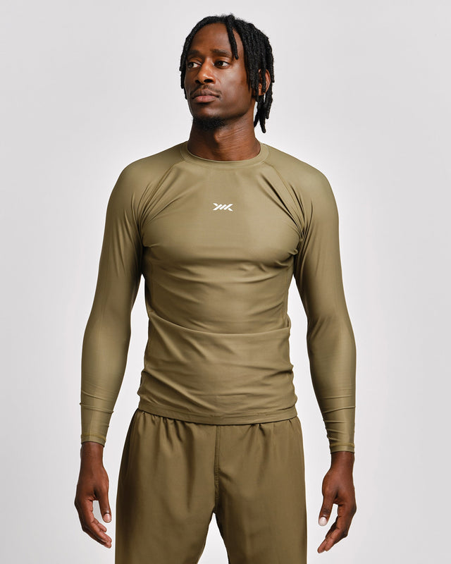 Rashguard Caged Tactical Manches Longues – Vert Militaire