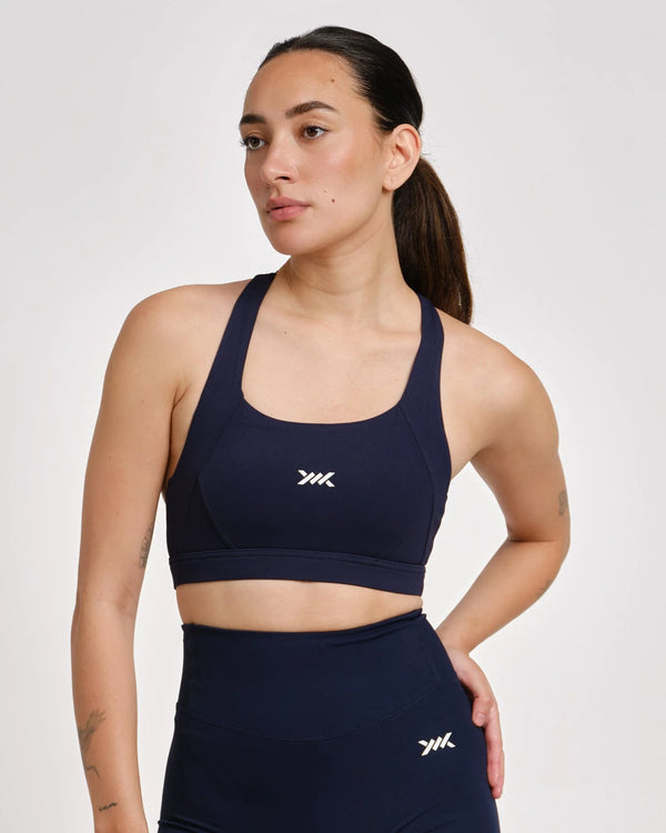 Caged Essential Sport-BH – Navy Blau