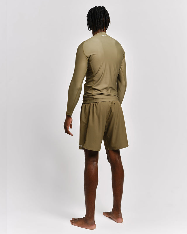 Rashguard Caged Tactical Manches Longues – Vert Militaire