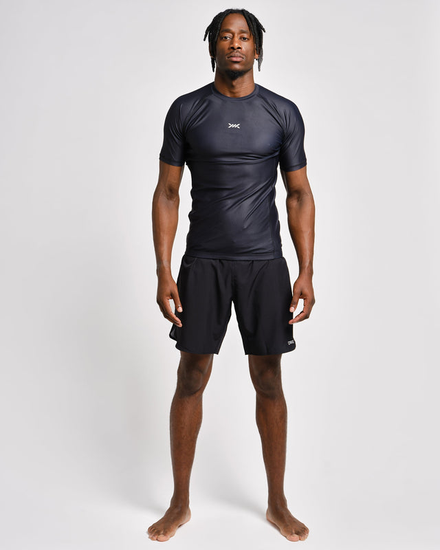 Caged Tactical Rashguard Korte Ærmer – Sort