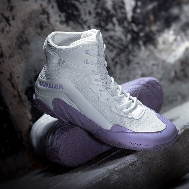 Botas de boxe Hayabusa Talon – Branco/Lavanda