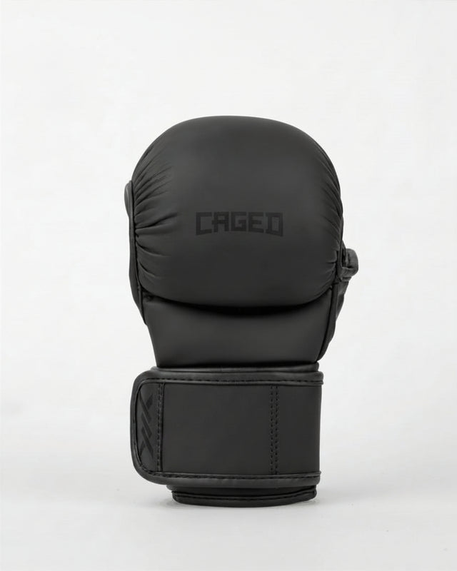 Gants de sparring MMA Caged Shadow – Noir mat