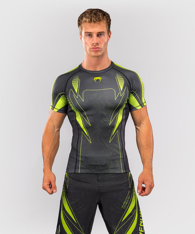 Rashguard Venum Amazonia Reborn manches courtes – Noir/Vert