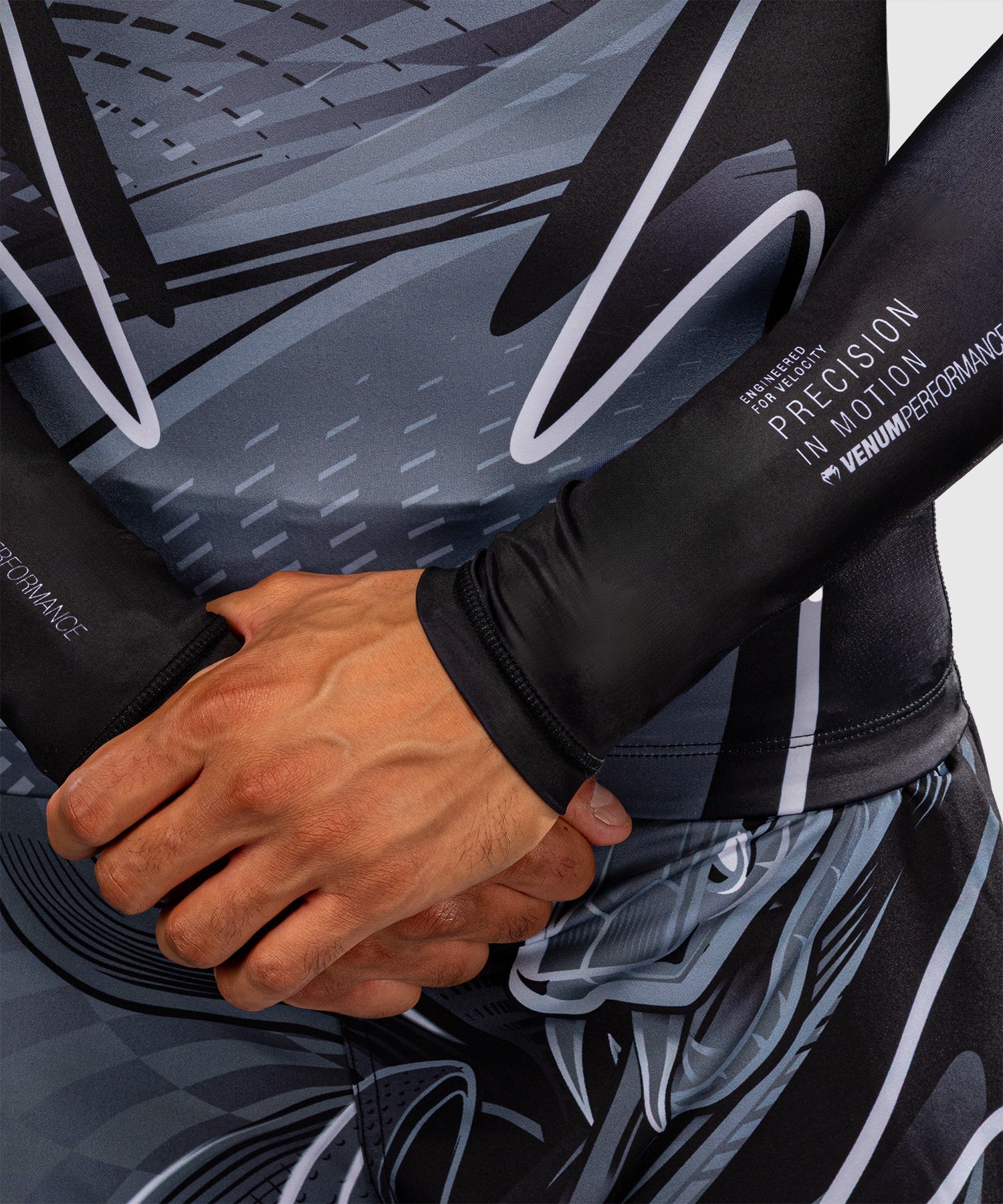 Rashguard Venum Crimson Viper 2.0 – Dlouhé rukávy – Černý/šedý