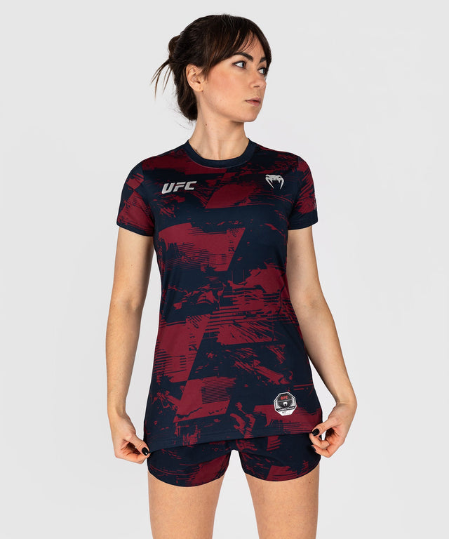 T-shirt de boxe Venum UFC Zenith – Azul-marinho/Bordô/Prateado