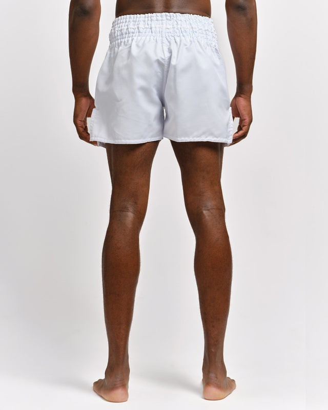 Caged Muay Thai shorts Classic – Hvid/Sort