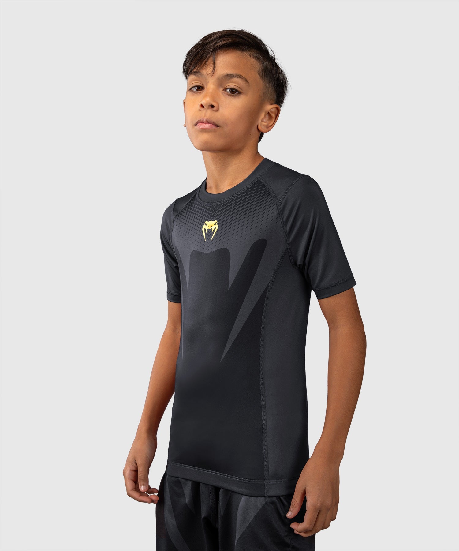 Venum Attack Rashguard Korte Mouwen Kinder – Schwarz/Gold