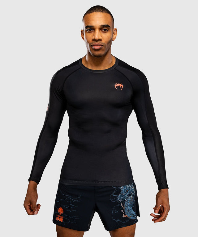 Rashguard Venum Thunder Dragon Maniche Lunghe – Nero/Grigio/Rame