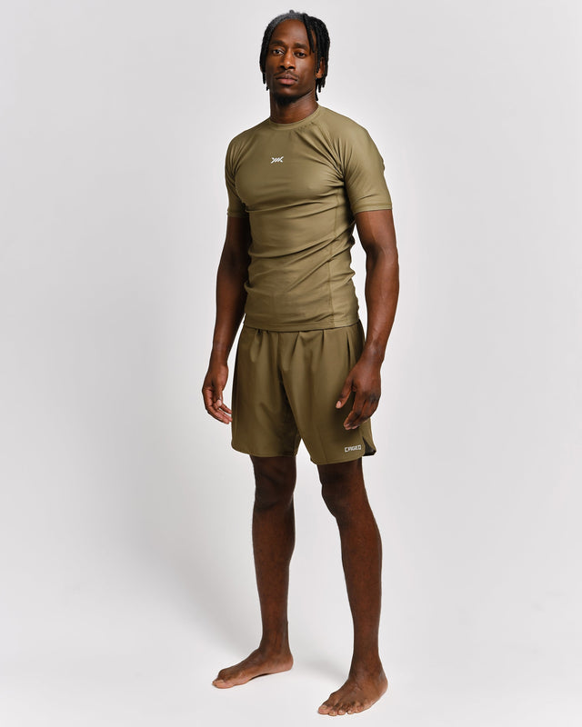 Caged Rashguard Tactical Kurzarm – Armeegreen