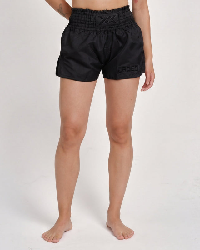 Caged Classic Muay Thai shorts - Sort/Sort