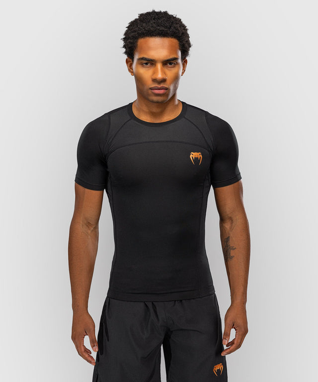 Venum Rashguard G-Fit Revolution Kurze Ärmel – Schwarz/Kupfer