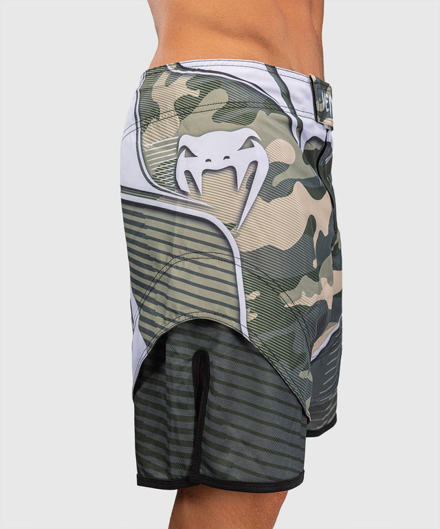 Shorts de MMA Venum Camo Hero – Kaki/Blanc cassé