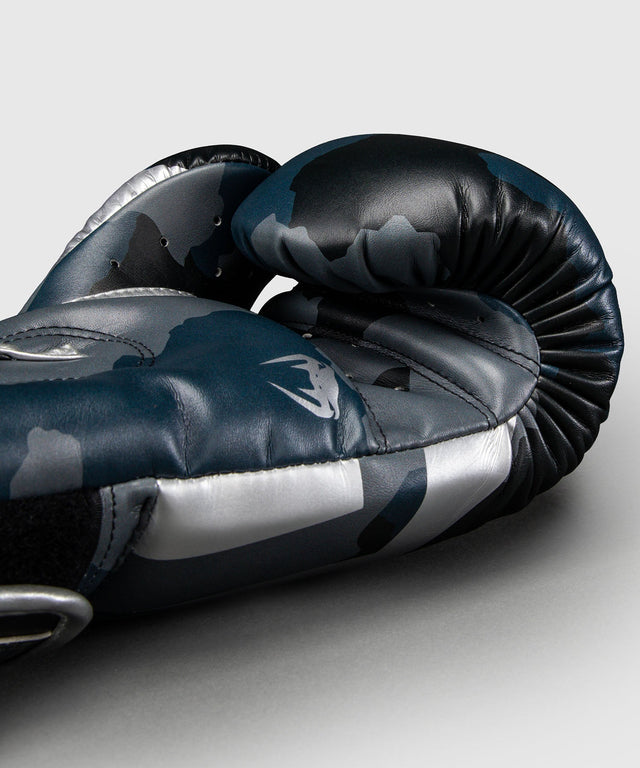 Venum Elite Boxhandschuhe Camo – Dunkelmarineblau/Blau