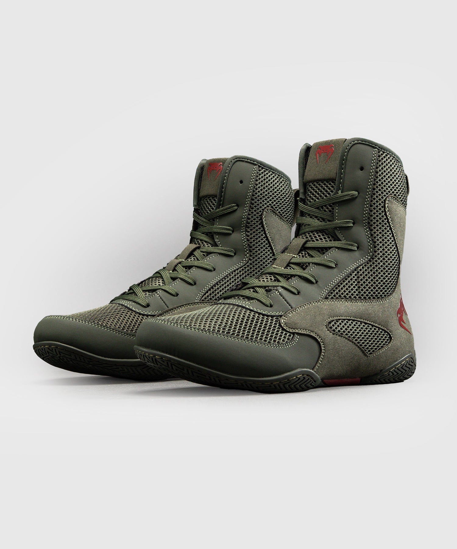 Venum Boksesko Contender – Khaki/Rød