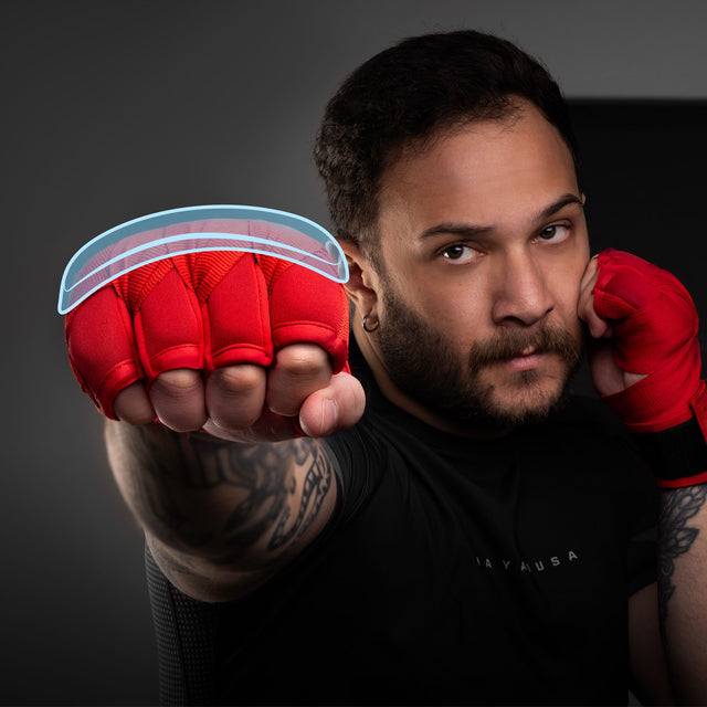 Hayabusa Håndbind Knuckle Guard – Rød