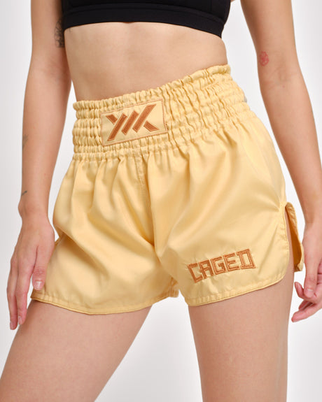 Caged Muay Thai shorts Classic - Peach kvinde
