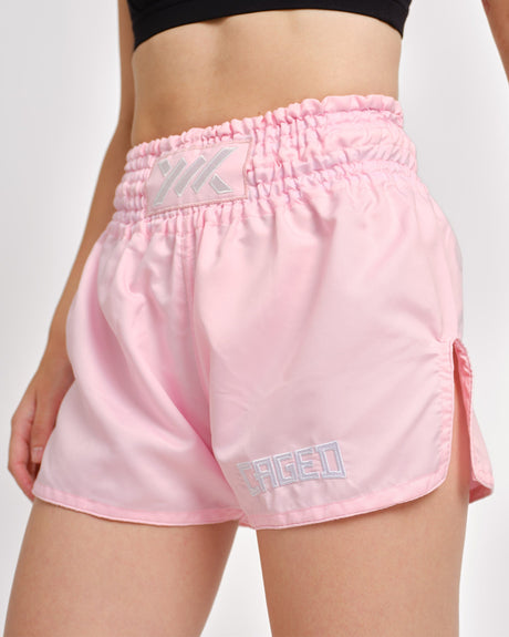Muay Thai trenky Caged Classic – Baby růžové, dámské