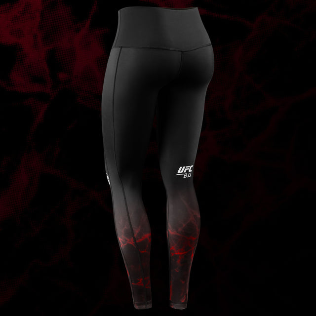 Legíny Hayabusa x UFC BJJ – Dámské – Černé/Červené