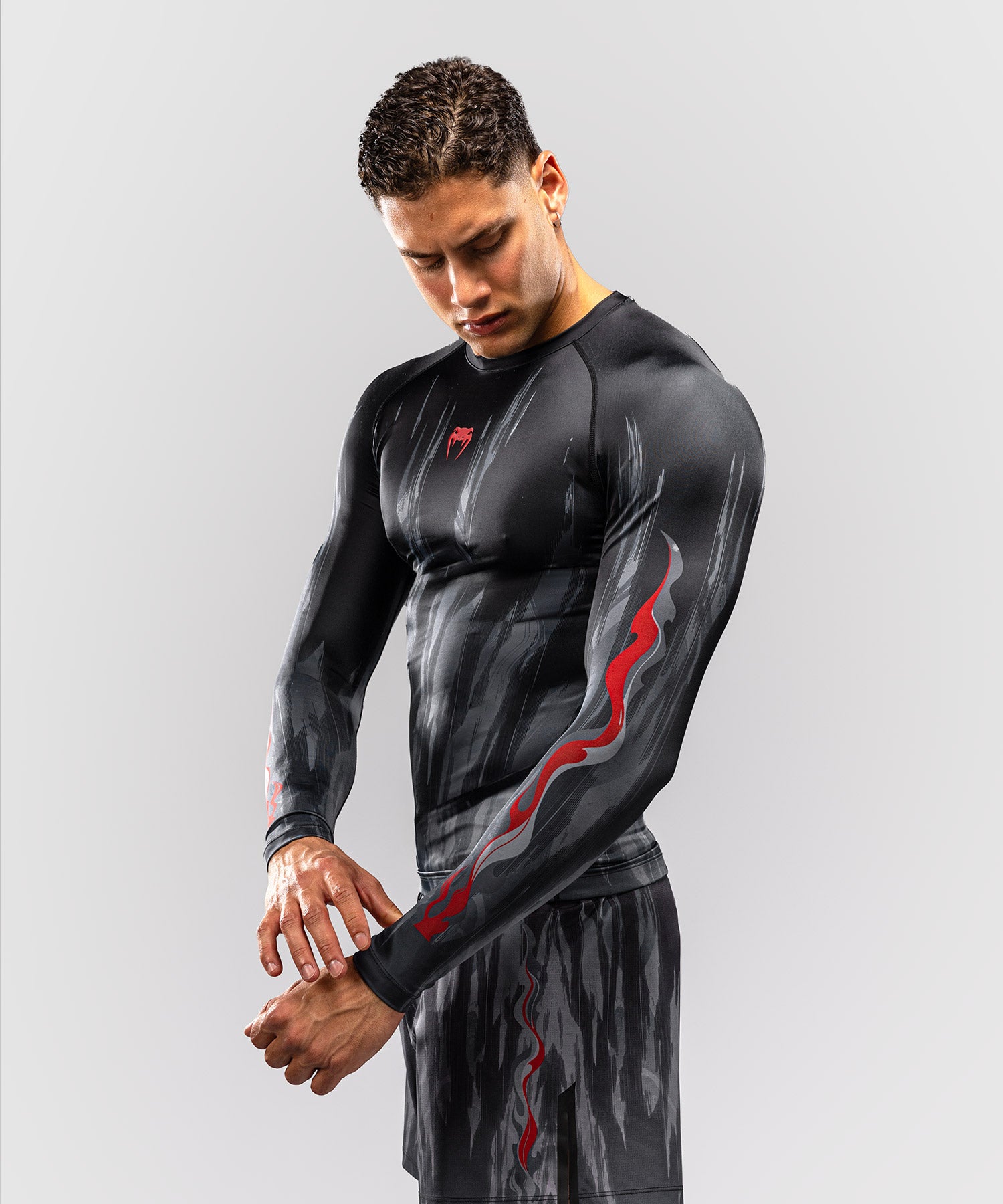 Rashguard Venum Demon – Černá/Šedá