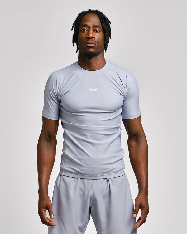 Caged Rashguard Tactical Korte Mouwen - Gunmetal Grey