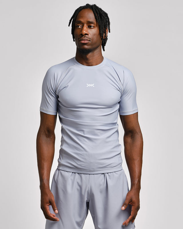 Rashguard Caged Tactical Maniche Corte – Gunmetal Grey