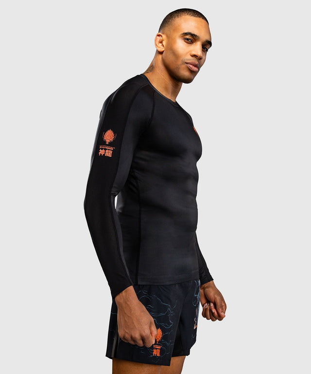 Rashguard Venum Thunder Dragon Maniche Lunghe – Nero/Grigio/Rame