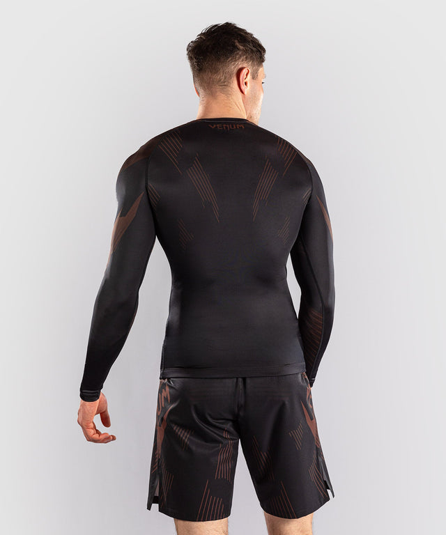Venum Rashguard No-Gi 6.0 Long Sleeves – Black/Brown