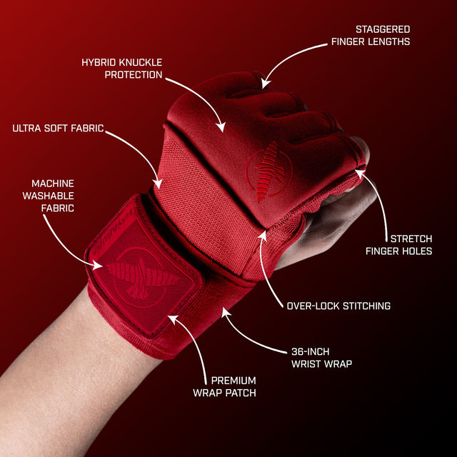 Bende da boxe Hayabusa Deluxe Quick – Rosso