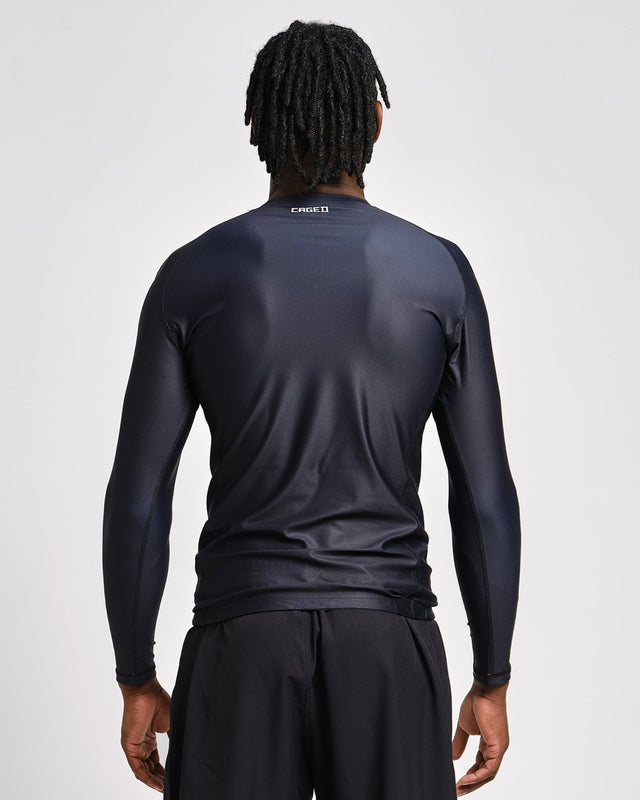 Caged Tactical Rashguard Lange Mouwen – Sort