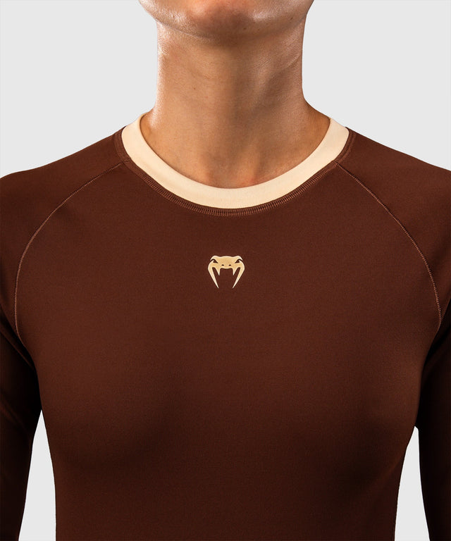 Rashguard cu mâneci lungi Venum Viper pentru femei – Maro
