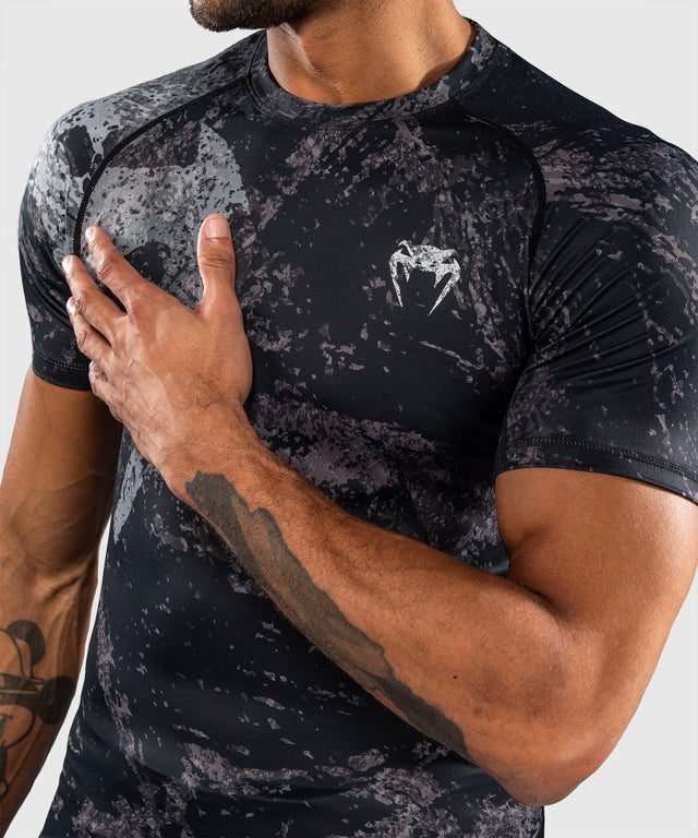 Venum Rashguard Rage & Workout Krátké rukávy – Černá/Šedá