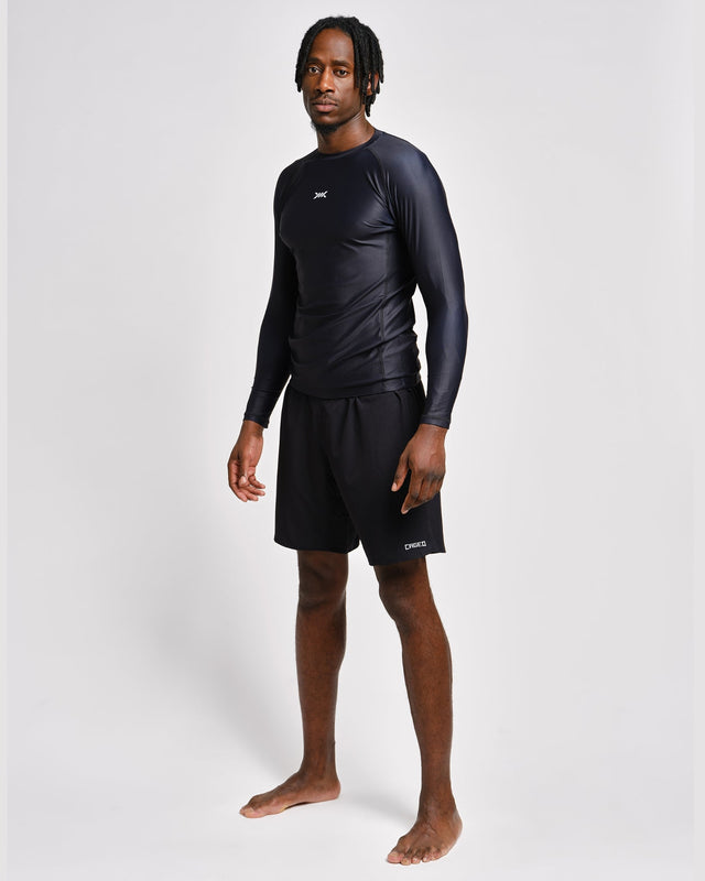 Caged Tactical Rashguard Lange Mouwen – Sort