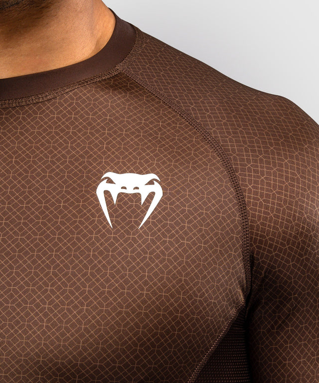 Venum Rashguard x Roger Gracie Academy Korte Mouwen - Donkerbruin
