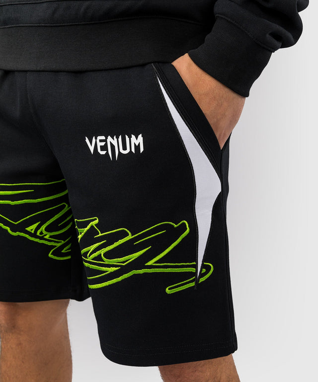 Spodenki Venum x Bud Racing – Czarne/Białe/Limonkowe