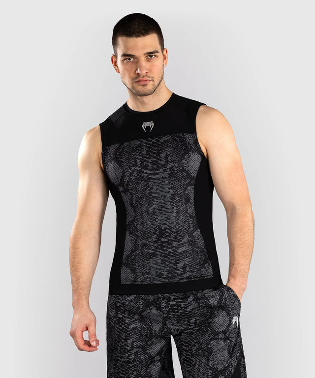 Venum Rashguard uden ærmer G-Fit Scales – Sort/Grå
