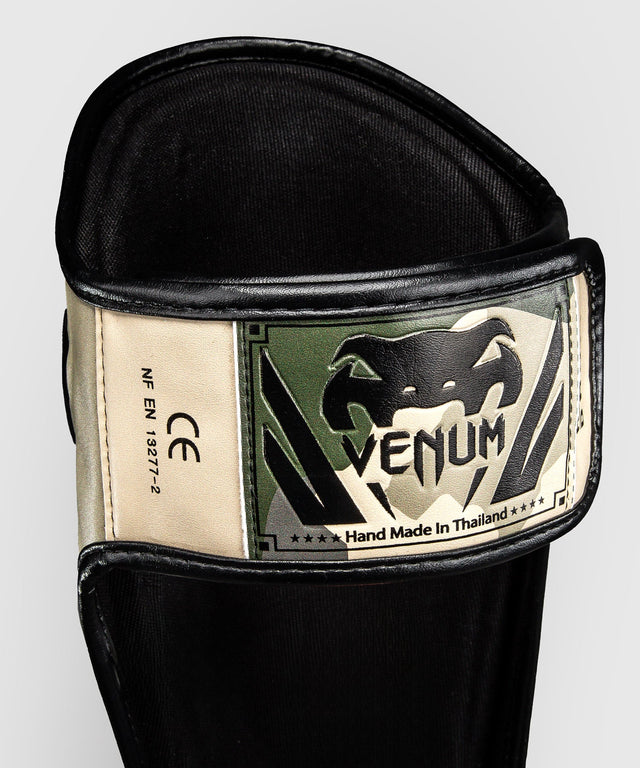Espinilleras Venum Elite – Caqui/Blanco roto